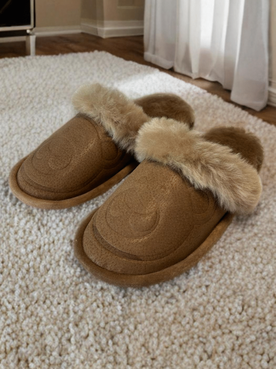 slippers on a carpet