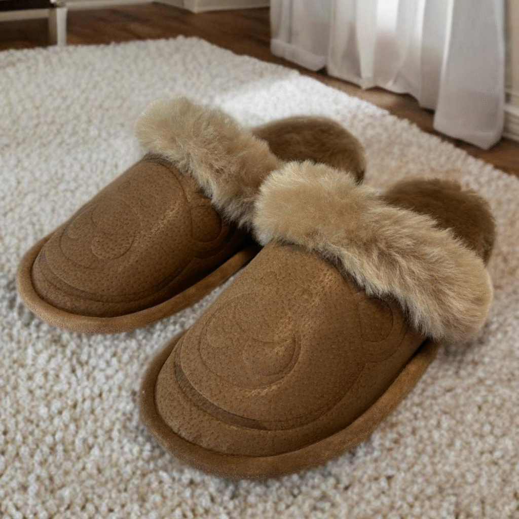 slippers on a carpet